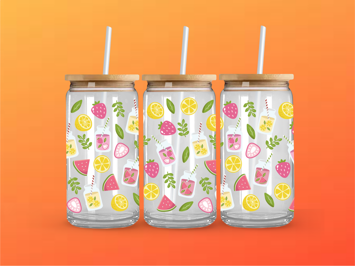 Strawberry Lemonade can Wrap