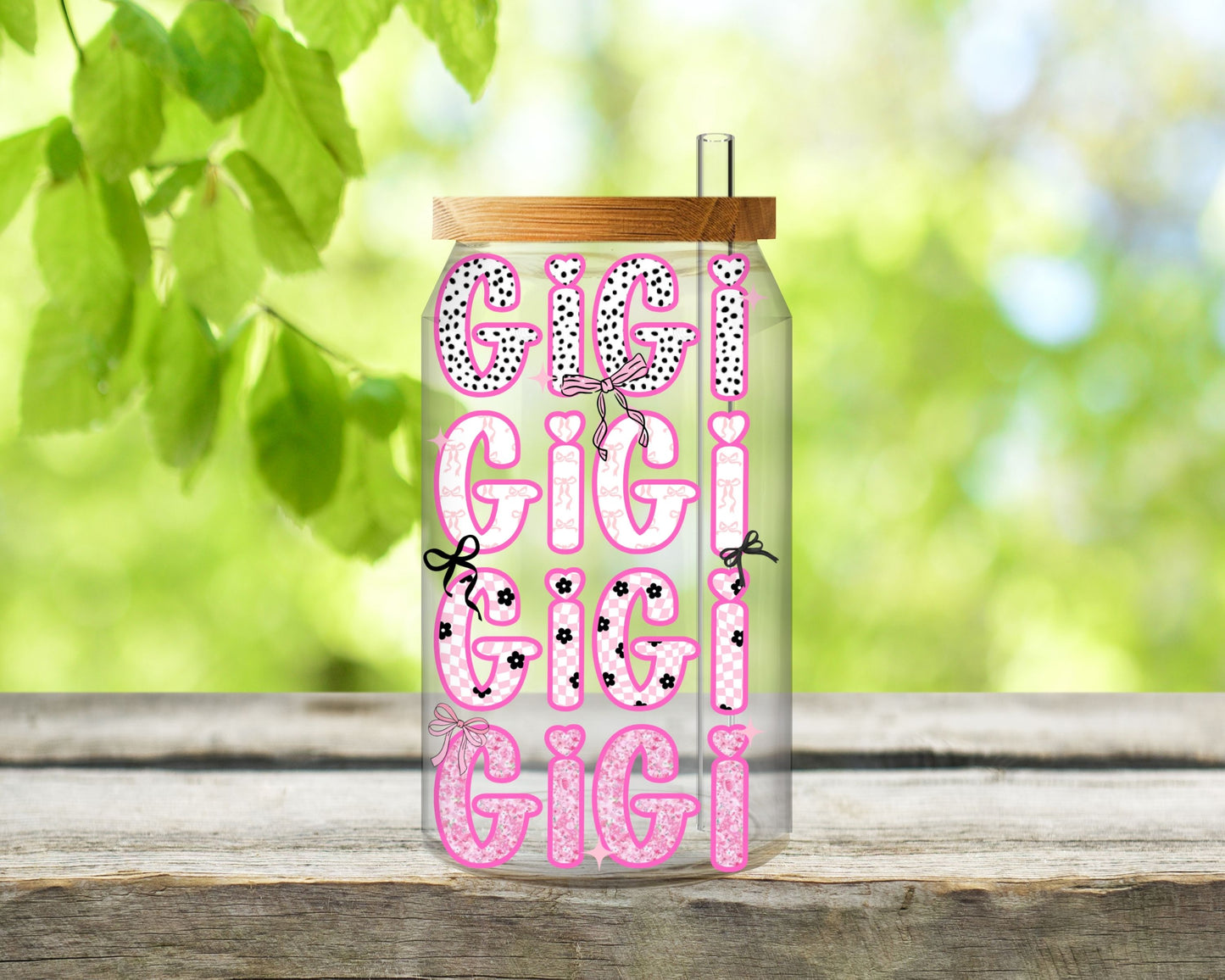 Mama, Mimi, Gigi, Nana, UV Dtf, Glass Can Wrap, UV Dtf