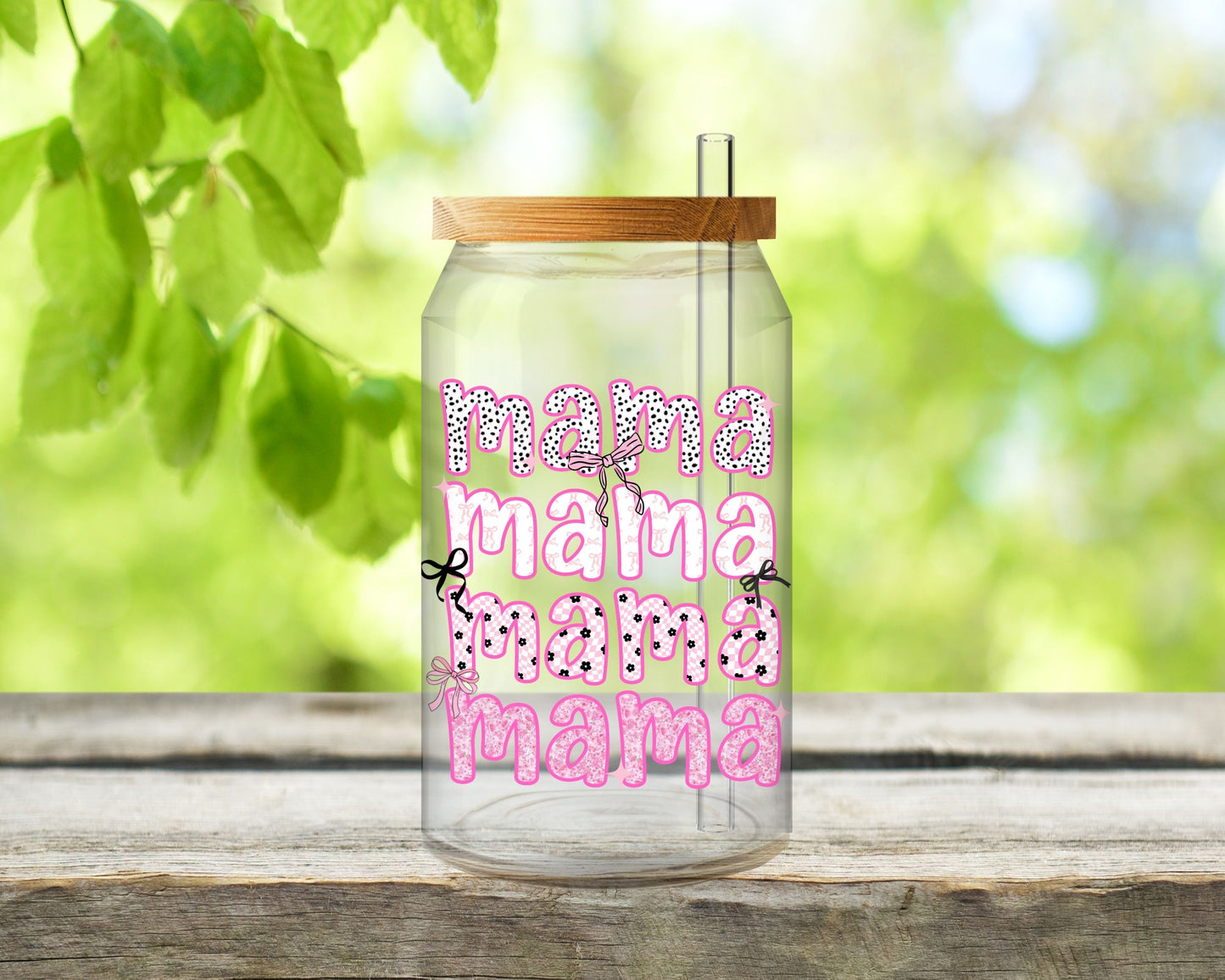 Mama, Mimi, Gigi, Nana, UV Dtf, Glass Can Wrap, UV Dtf